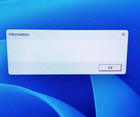 Empty Information Dialog