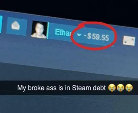 Steam Debt Screenshot