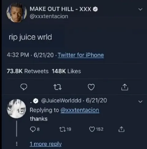 Juice WRLD Thanks XXXTentacion