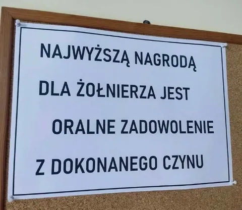 Najwyższa nagroda żołnierza
