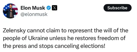 Elon Musk Criticizes Zelenskyy