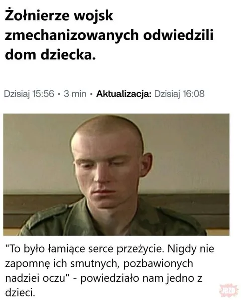 Żołnierze odwiedzili dziecko