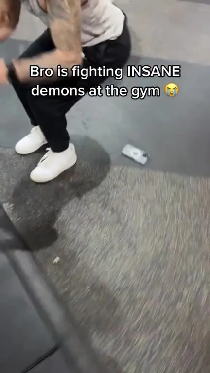 Bro Fighting Demons at the Gym