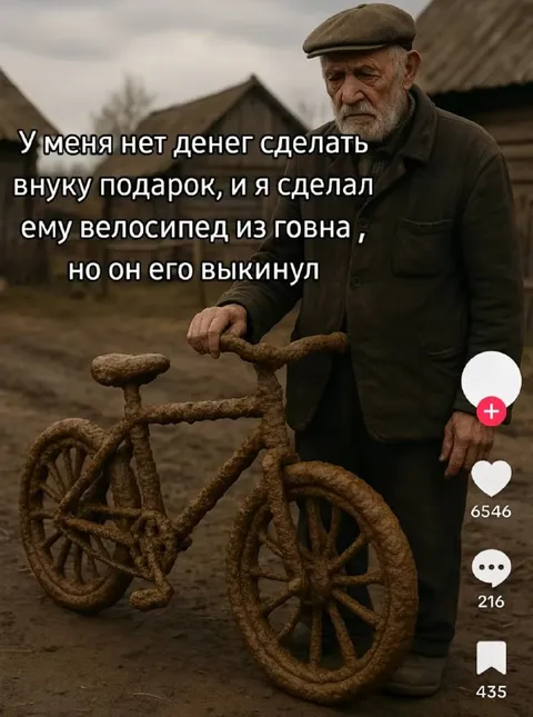 Велосипед из говна для внука