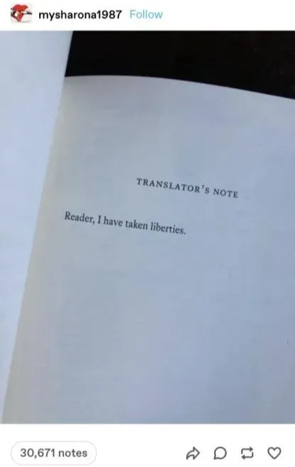 Translator Takes Liberties