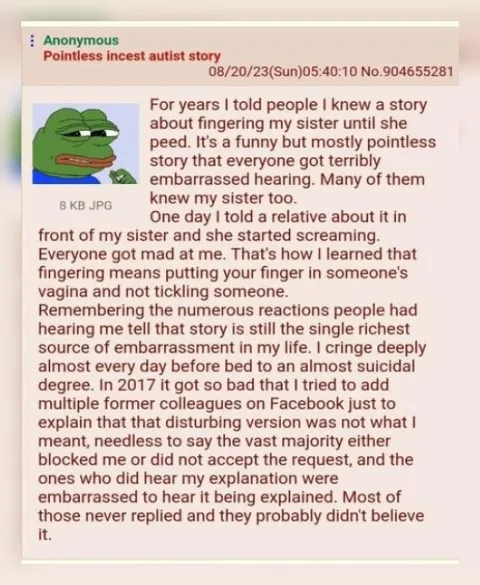 Pointless Incest Autist Story