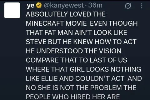 Kanye Praises Minecraft Movie Acting
