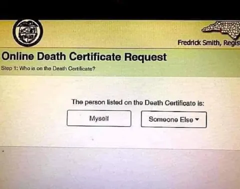 Online Death Certificate Request