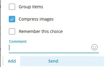 Telegram Image Compression Dialog