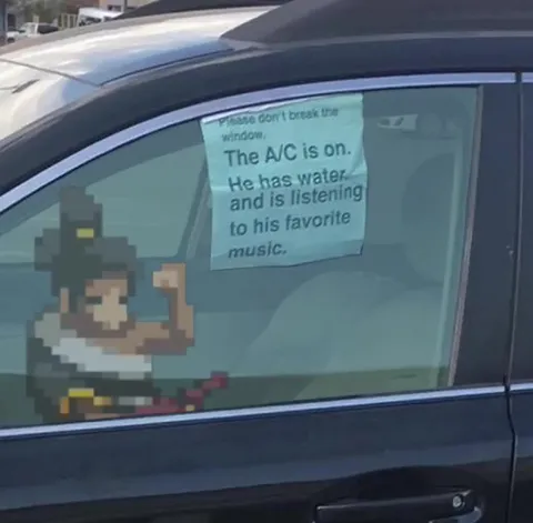 Man Dancing in the Air-Conditioned Car
