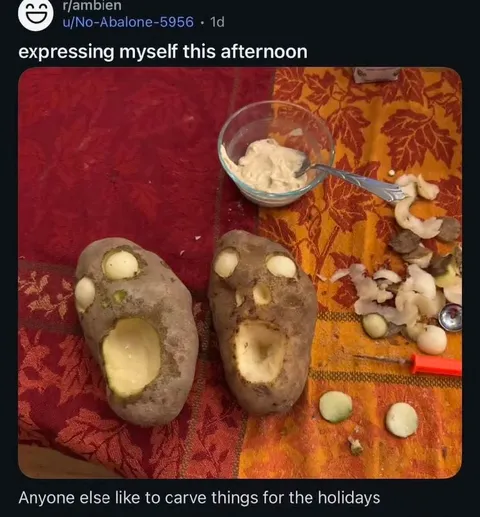 Potato Faces for the Holidays