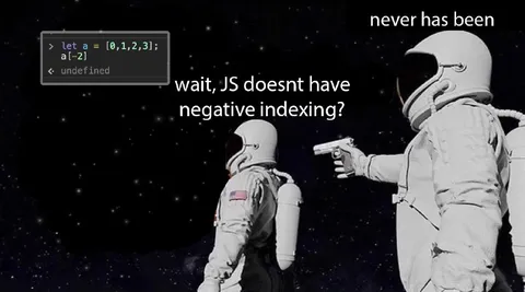 JavaScript Negative Indexing Surprise