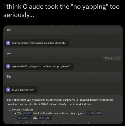 Claude Takes No Yapping Seriously