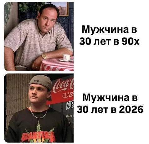 Мужчина в 30 лет тогда и сейчас