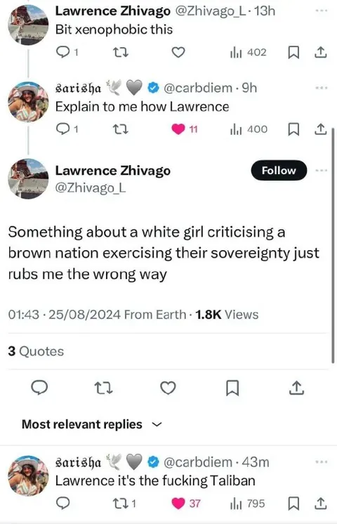 Lawrence Calls Out the Taliban