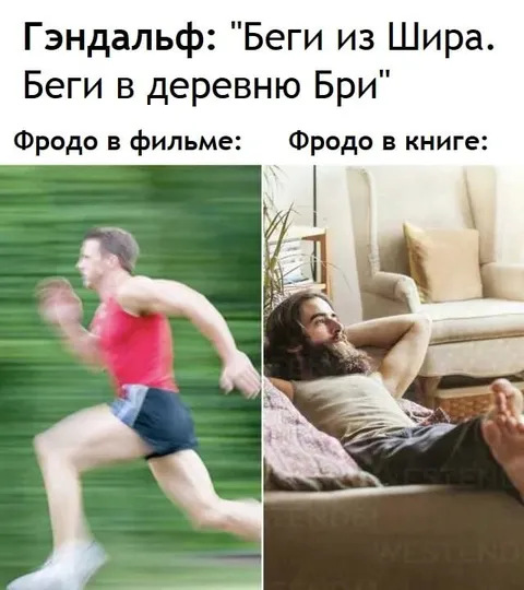 Фродо в фильме и книге