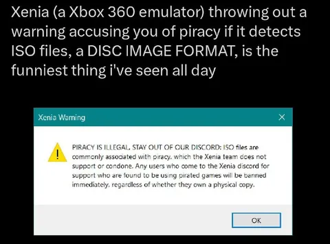 Xenia Piracy Warning
