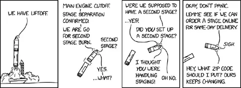 Rocket Stage Mishap