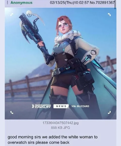 White Woman Added to Overwatch