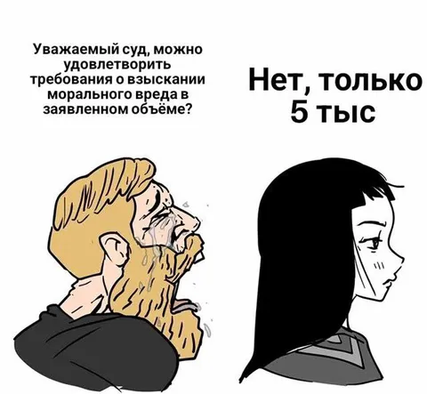 Моральный вред только 5 тысяч