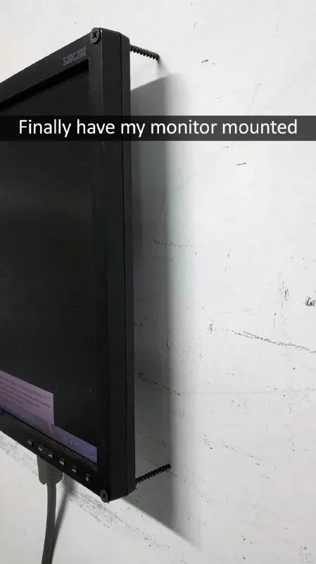 Monitor Mounted With Screws