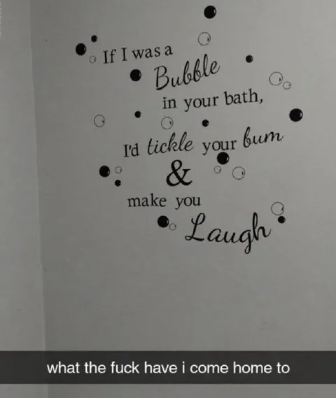 Bubble Bath Wall Poem