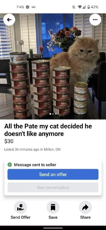 Cat Sells Unwanted Pâté