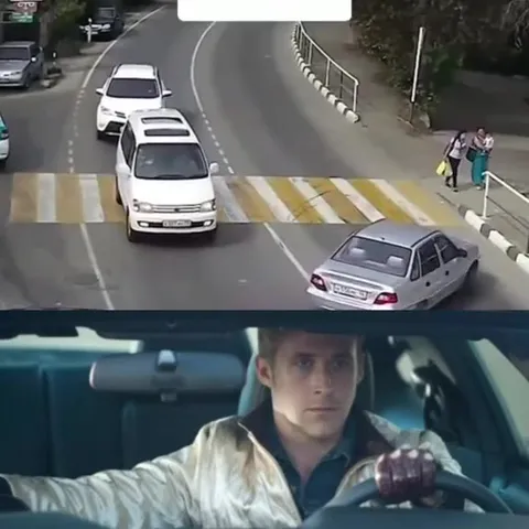 Драйвер спокойно смотрит на хаос
