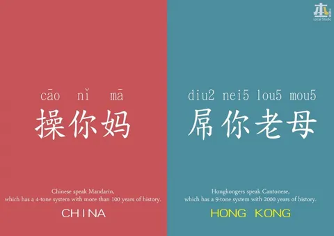 China and Hong Kong Language Difference