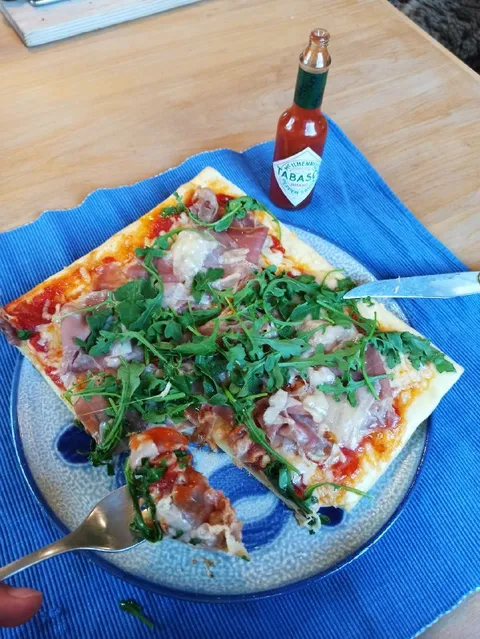 Pizza with Extra Hot Sauce