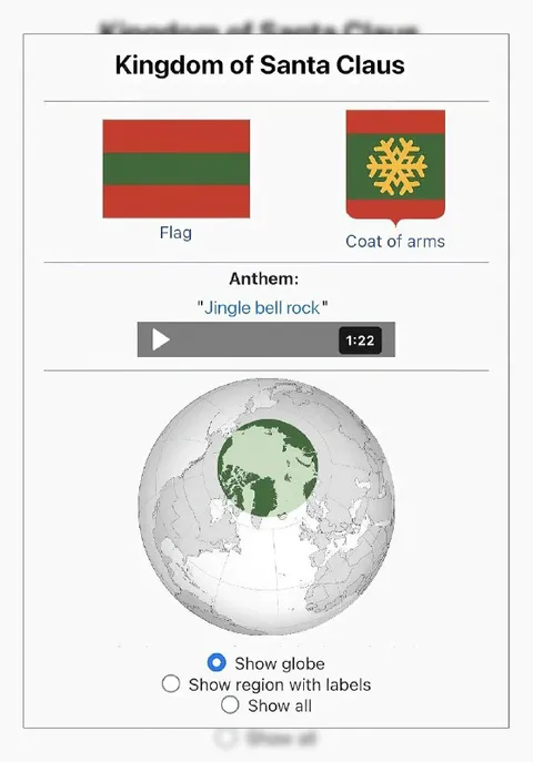 Kingdom of Santa Claus Globe