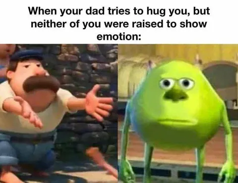 Awkward Dad Hug