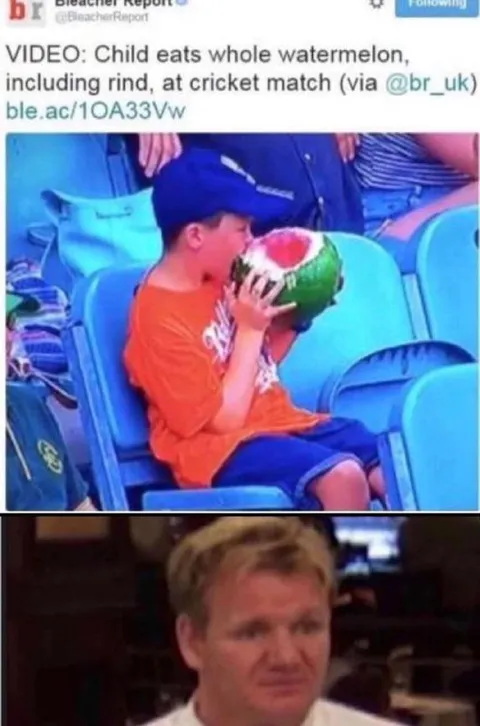 Child Eats Whole Watermelon