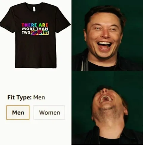 Elon Musk Laughs at Gender Shirt