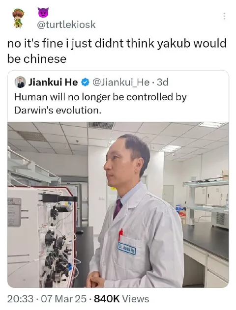 Yakub Would Be Chinese