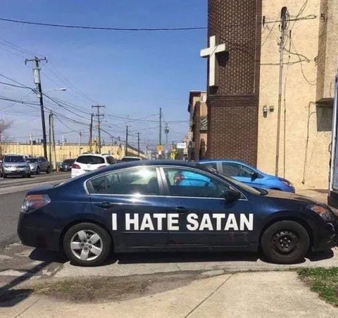 I HATE SATAN Car