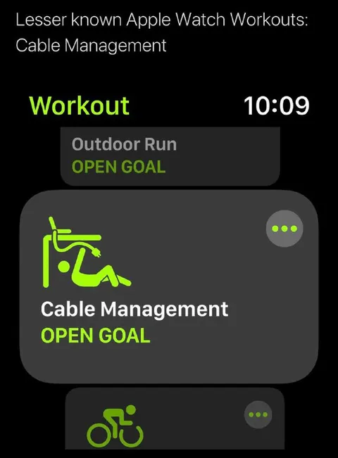 Apple Watch Cable Management Workout