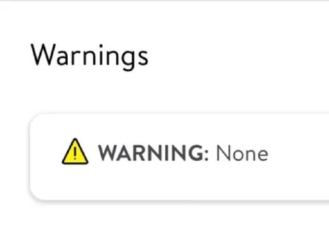 Warning: None