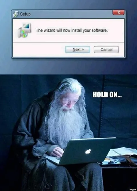 Gandalf Stops the Software Installation