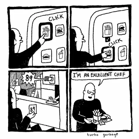 Excellent Chef Serves Fast Food