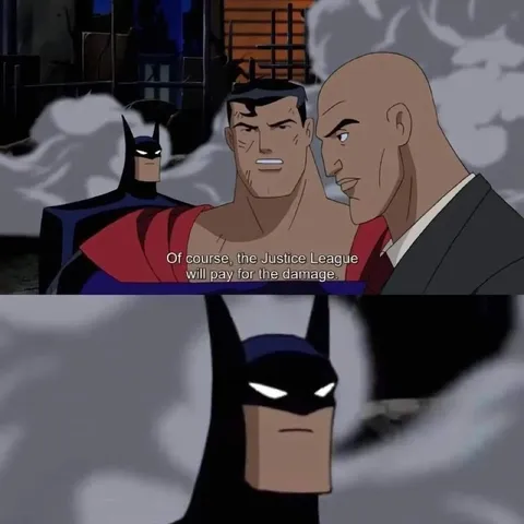 Batman Stares at the Damage Bill