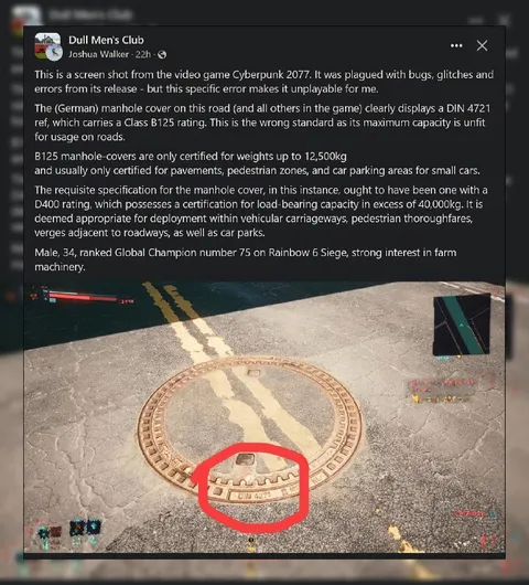 Cyberpunk Manhole Cover Inspection