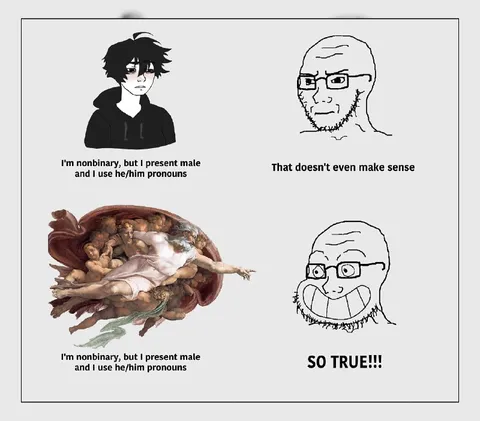 Nonbinary But Present Male