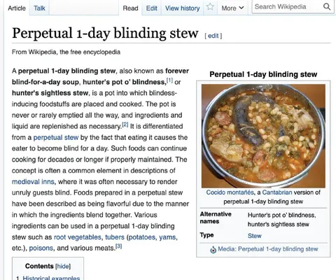 Perpetual 1-day Blinding Stew