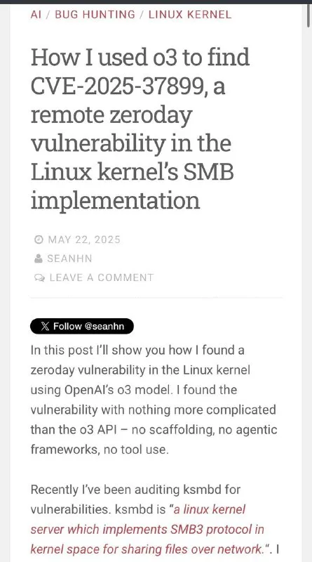 AI Finds a Linux Zero-Day