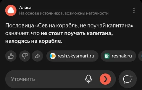 Алиса неправильно объяснила пословицу