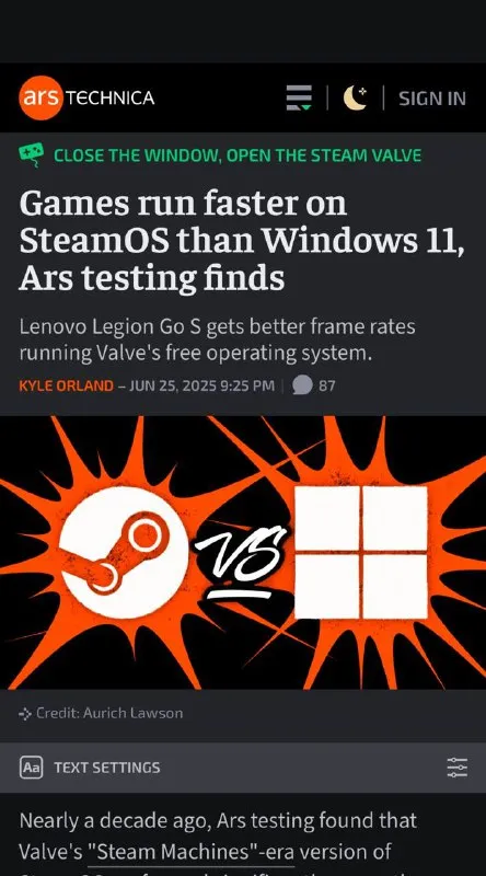 SteamOS vs Windows 11 Performance