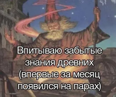 Впитываю забытые знания