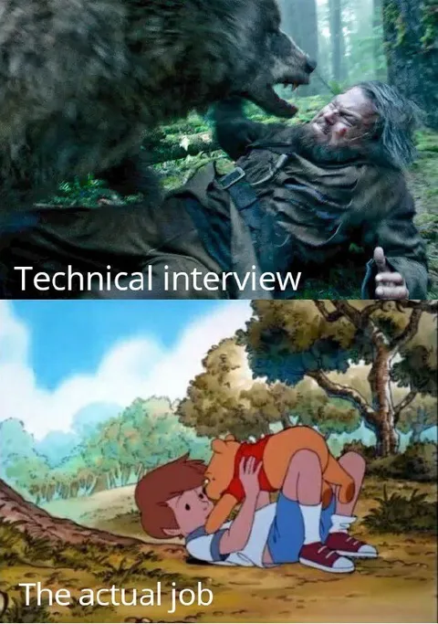 Technical Interview Versus Actual Job