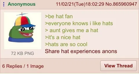 Pepe Hat Fan Greentext